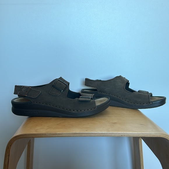 Birkenstock Nubuck Nebraska Strapped Sandals - Picture 4 of 10